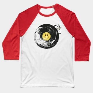 Happy Hardcore Vinyl Record Deck Acid House Ravers Baseball T-Shirt